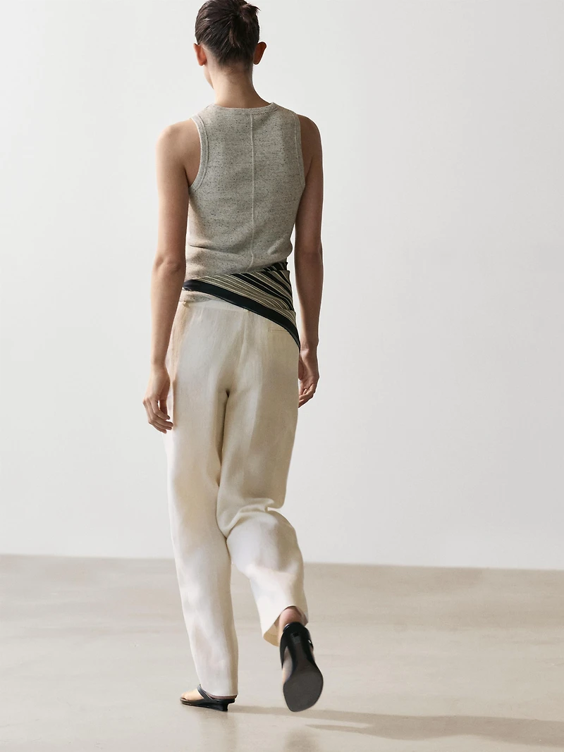 Linen suit trousers