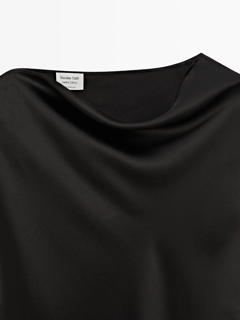 Asymmetric satin top - LIMITED