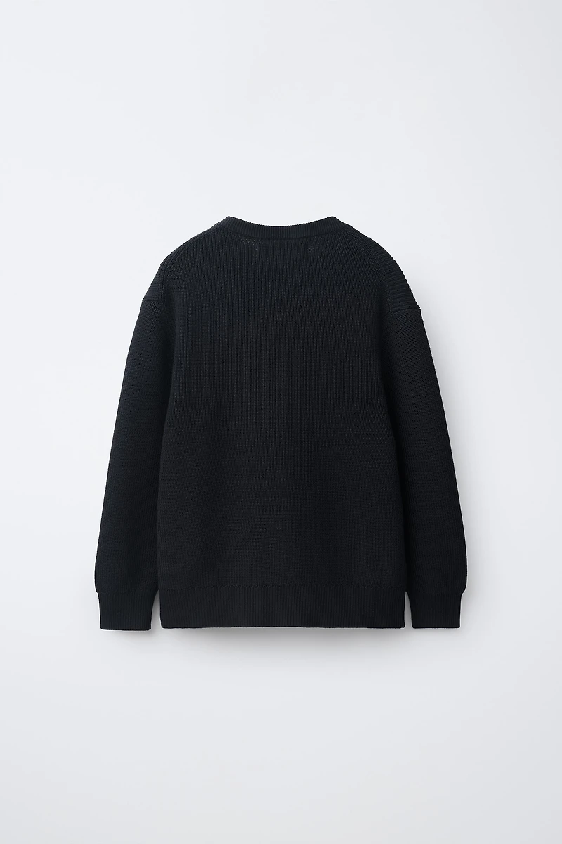 STRIPED PURL KNIT JUMPER