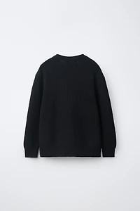 STRIPED PURL KNIT JUMPER