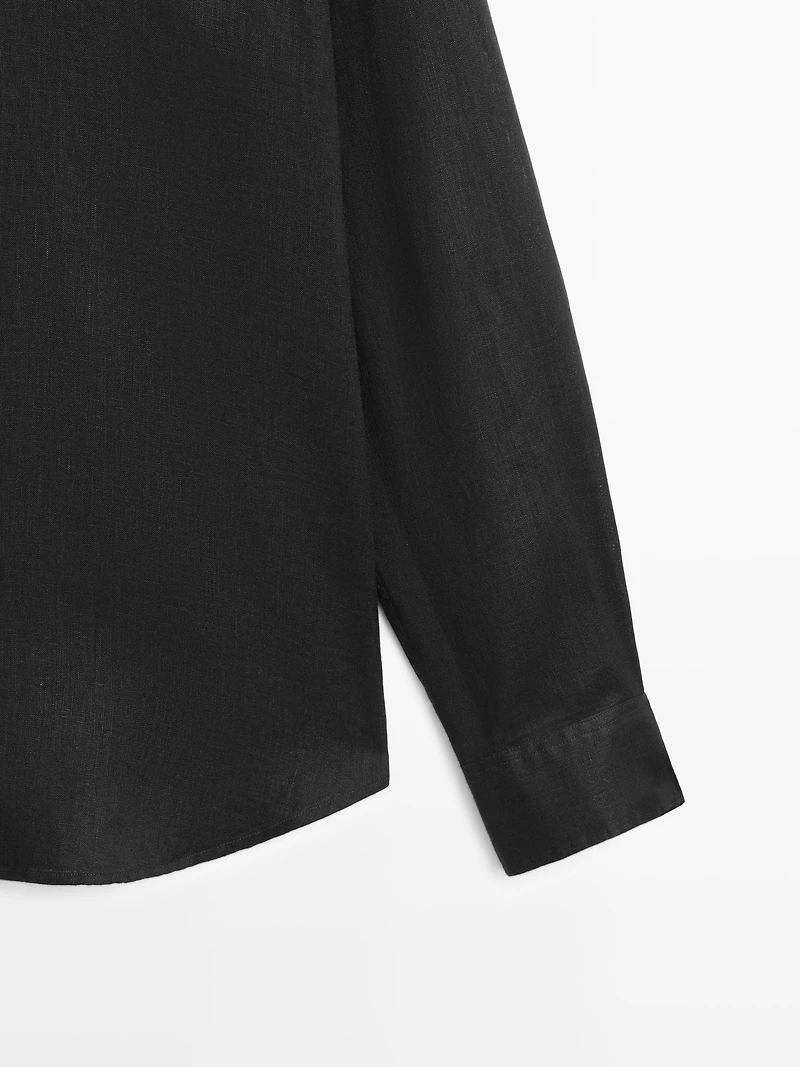Slim fit 100% linen shirt
