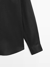 Slim fit 100% linen shirt