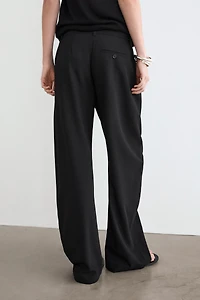 Wool blend trousers with seam detail