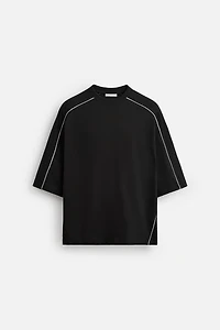 CONTRASTING TRIM SWEATSHIRT