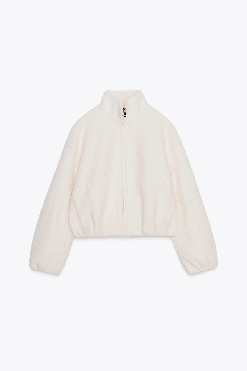 HIGH COLLAR BOUCLÉ JACKET