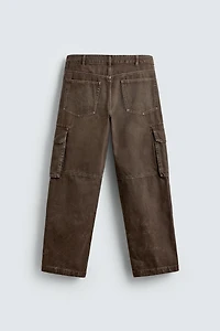STRAIGHT FIT CARGO JEANS