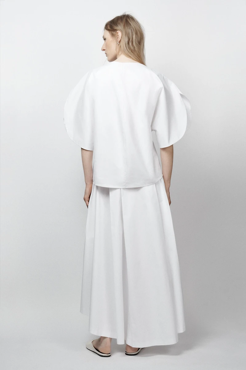 ZW COLLECTION LIMITED EDITION ASYMMETRIC POPLIN SKIRT