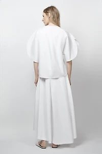 ZW COLLECTION LIMITED EDITION ASYMMETRIC POPLIN SKIRT