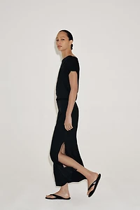 ZW COLLECTION ASYMMETRIC SATIN DRESS