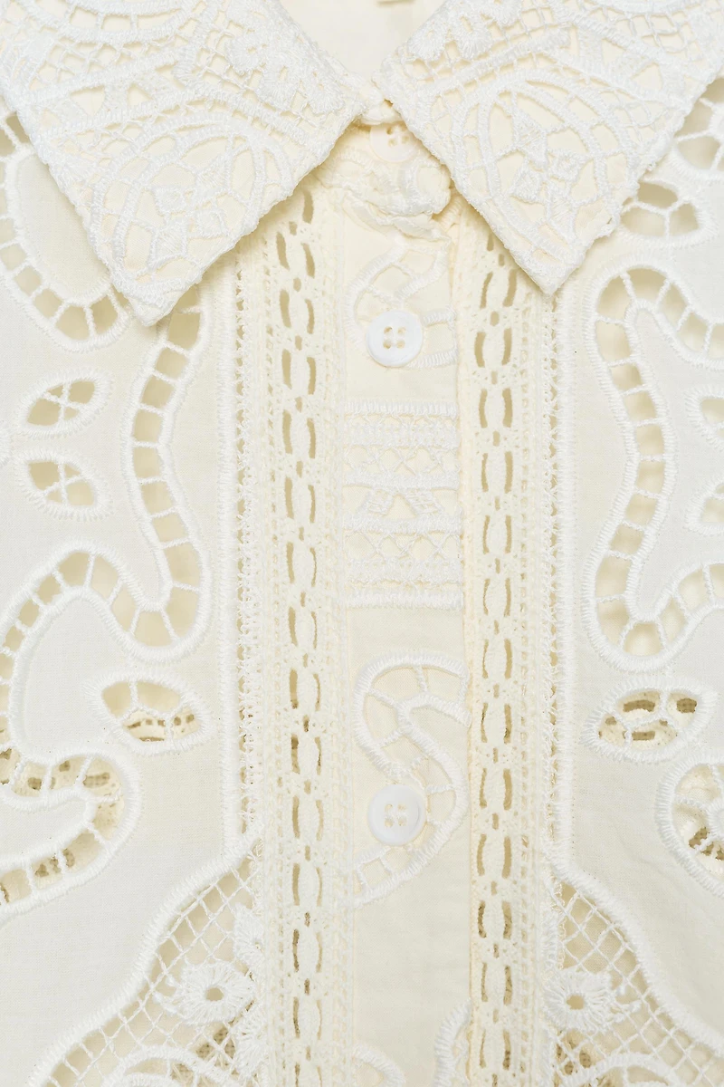 EMBROIDERED SHIRT DRESS ZW COLLECTION