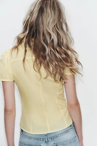 TIED POPLIN TOP