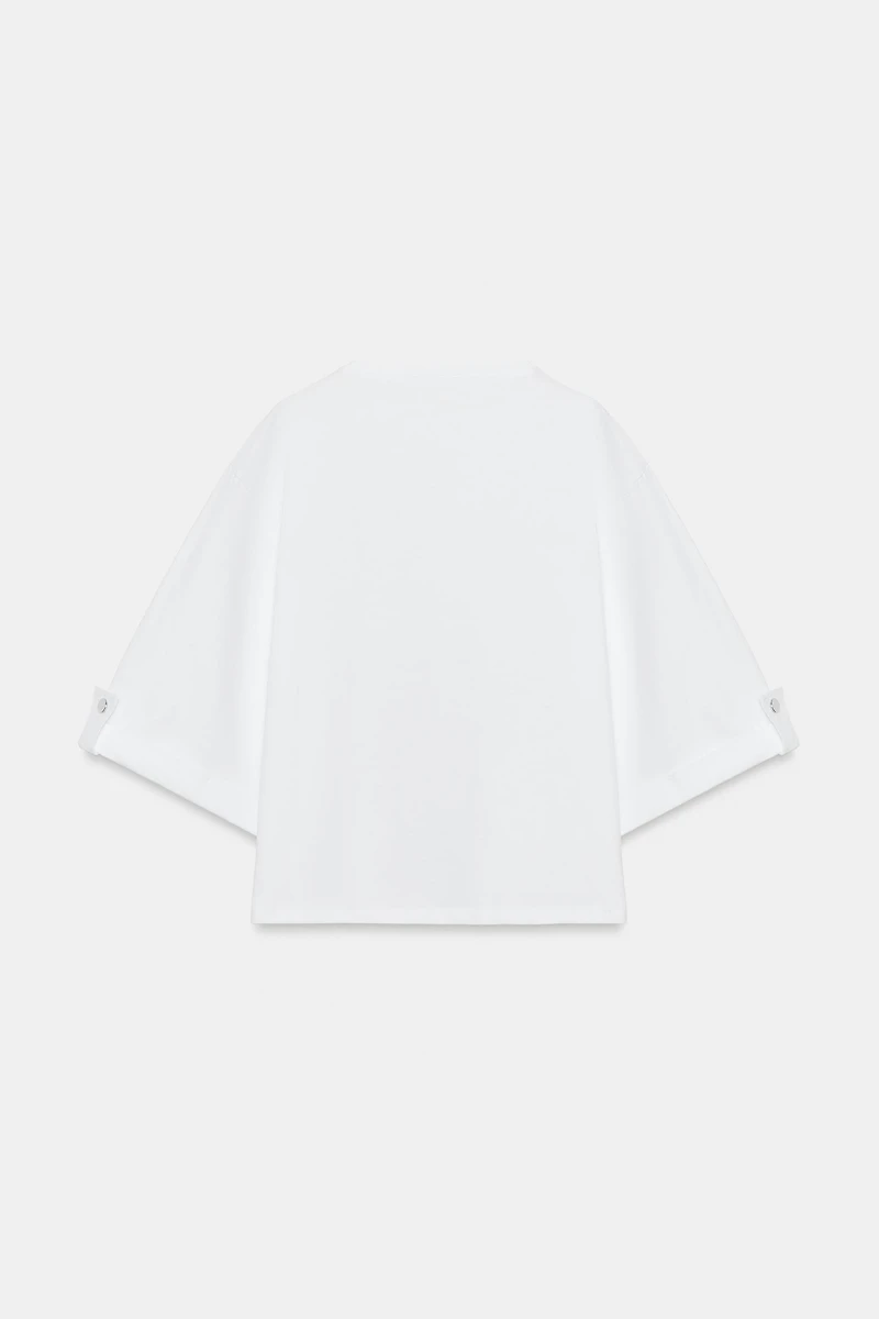 BUTTONED ASYMMETRIC T-SHIRT