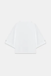 BUTTONED ASYMMETRIC T-SHIRT