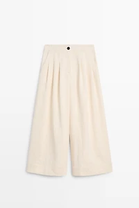 Wide-leg cropped pants