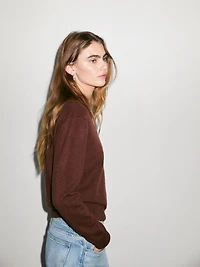 Pull col rond 100 % cachemire