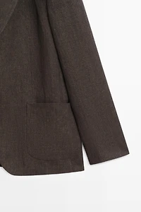 Veste chinée 100 % lin
