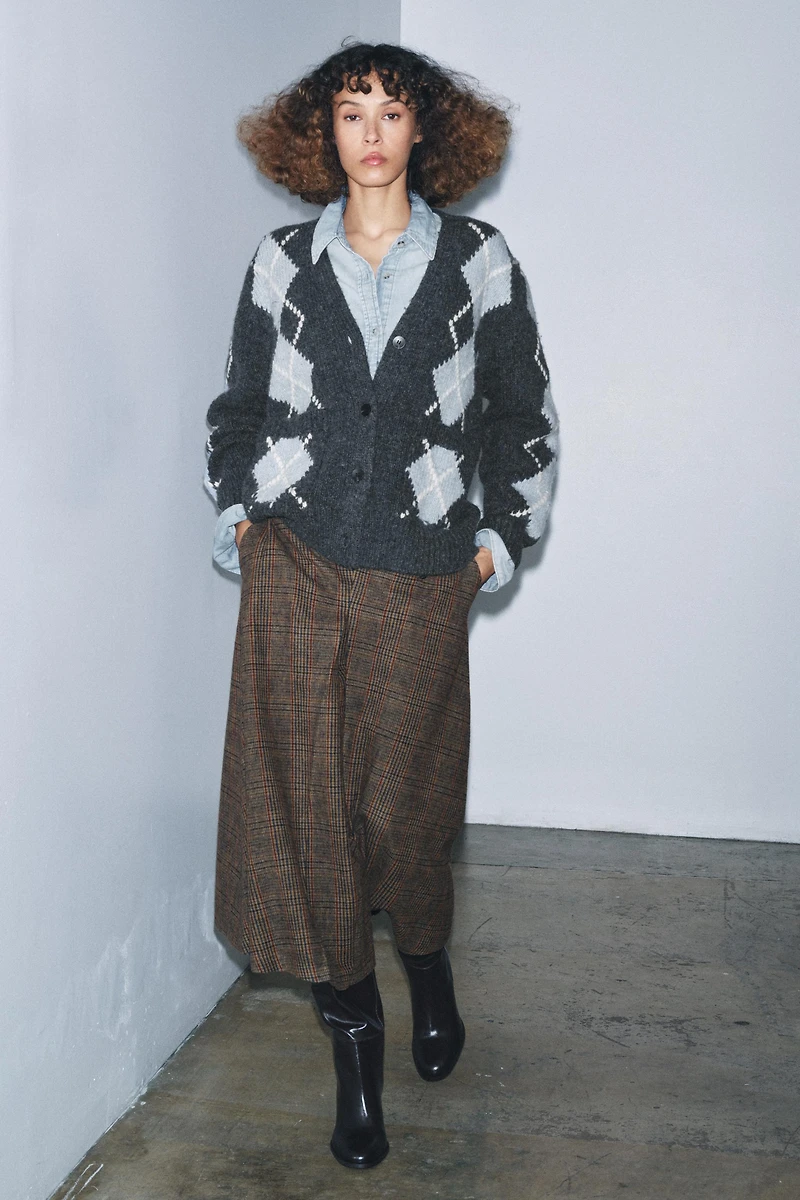 100% WOOL DIAMOND JACKET