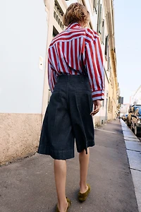 LONG PLEATED SHORTS