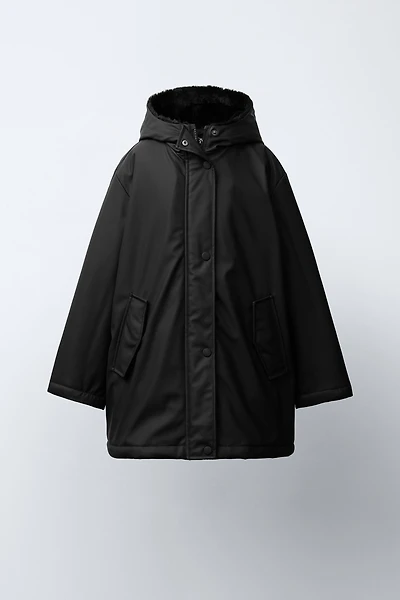 VESTE DÉPERLANTE GOMMÉE EFFET FOURRURE