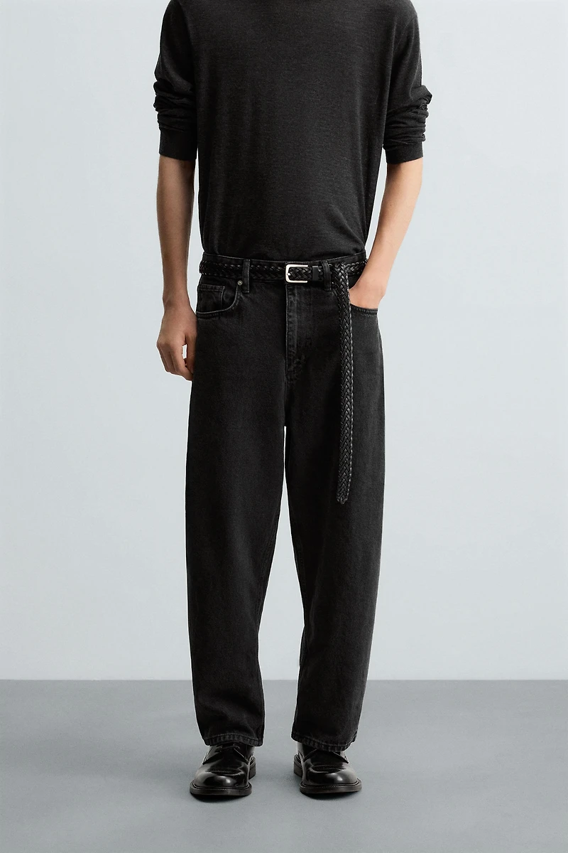 TAPERED WIDE FIT JEANS