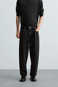 TAPERED WIDE FIT JEANS