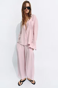 ZW COLLECTION LINEN BARREL PANTS