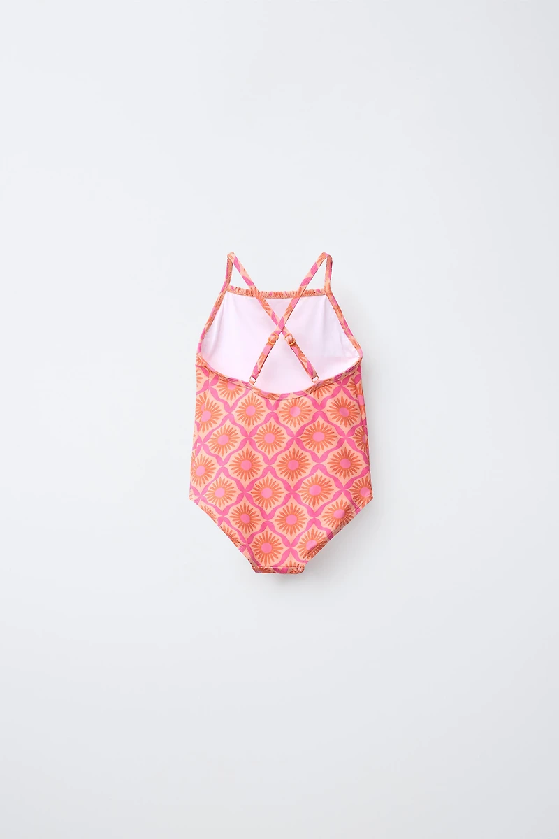 1-6 YEARS / SUN PRINT SWIMSUIT