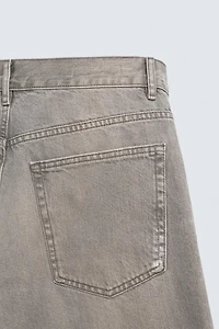 SPLASH PRINT BAGGY FIT DENIM SHORTS