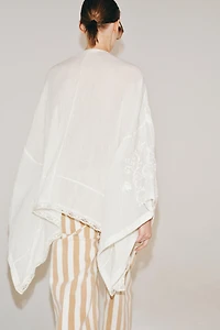 ZW COLLECTION EMBROIDERED CAPE BLOUSE