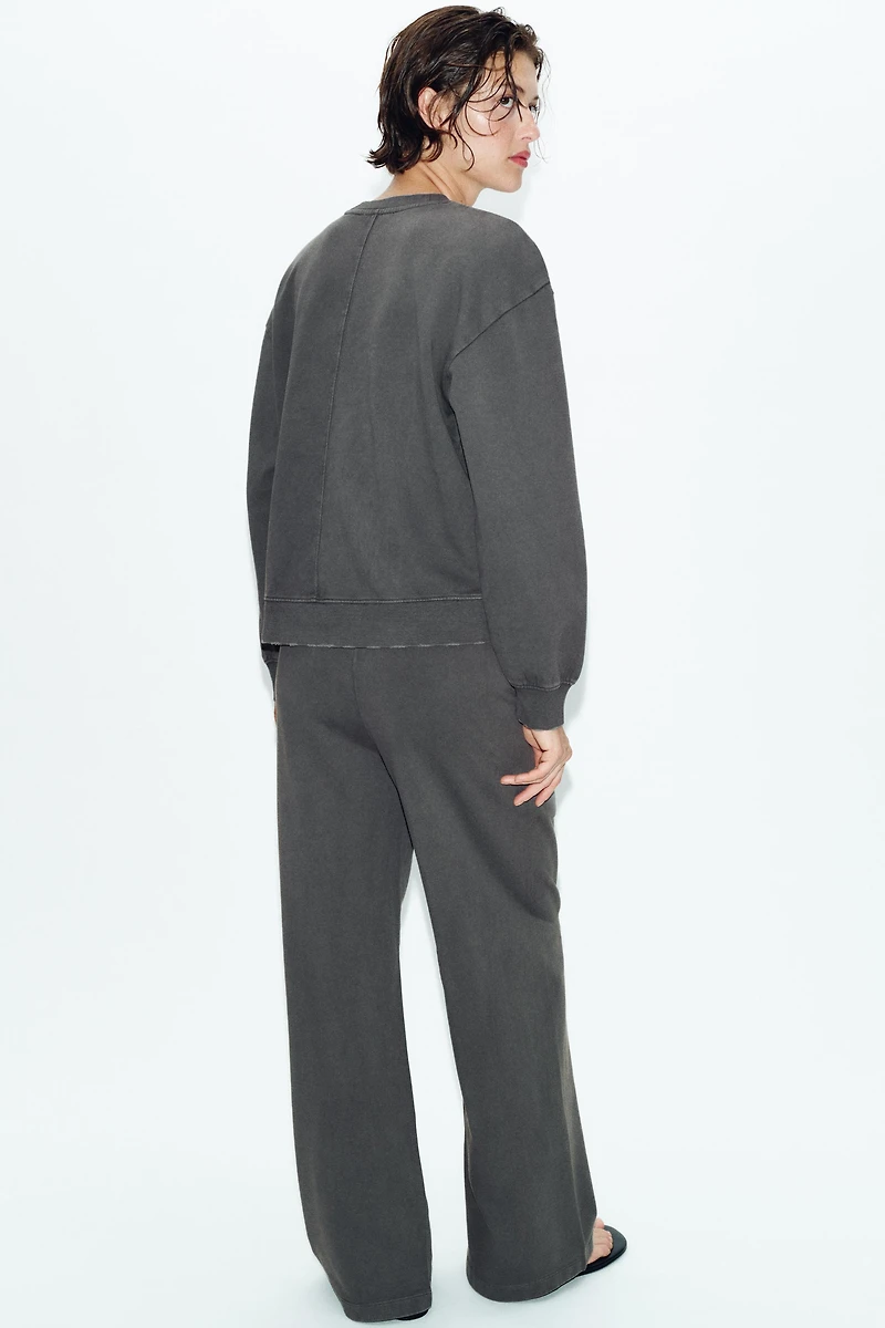 PANTALON LARGE EFFET DÉLAVÉ