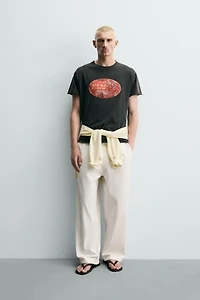 PANTALON COUPE DÉCONTRACTÉE À CHEVRONS