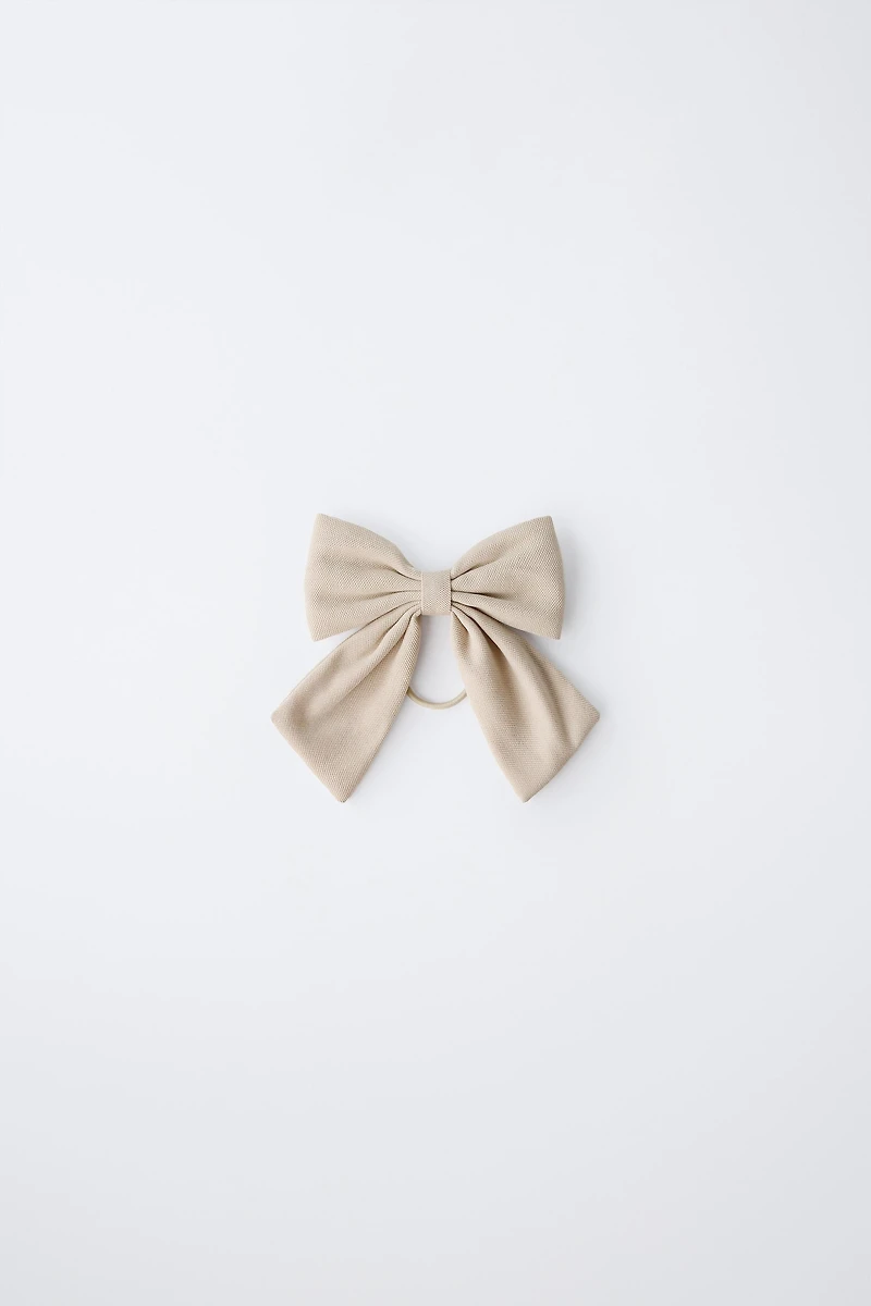 PIQUÉ BOW HAIR TIE