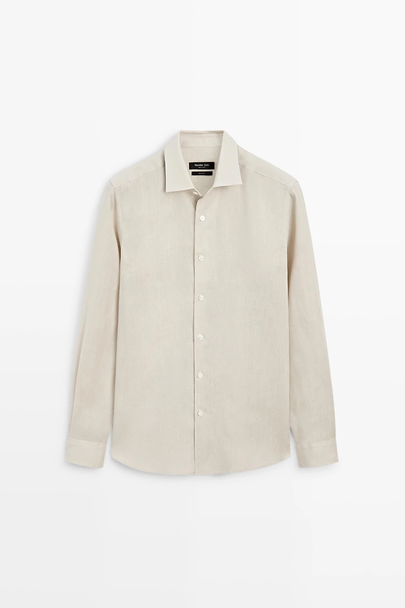 Regular fit 100% extra-fine linen shirt