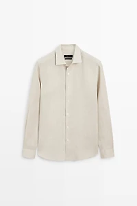 Regular fit 100% extra-fine linen shirt