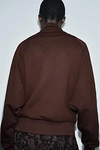 WASHED EFFECT FLEECE JACKET