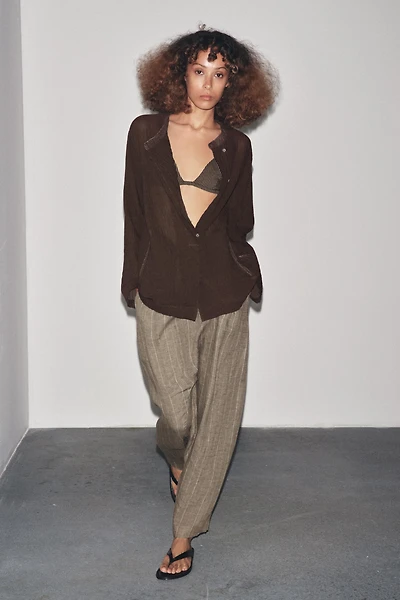 TEXTURED SHIRT WITH VISCOSE