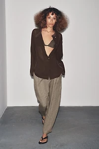 TEXTURED SHIRT WITH VISCOSE