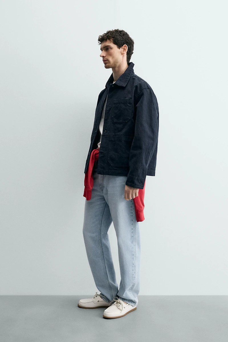 SURCHEMISE RELAXED FIT TOILE DÉLAVÉE