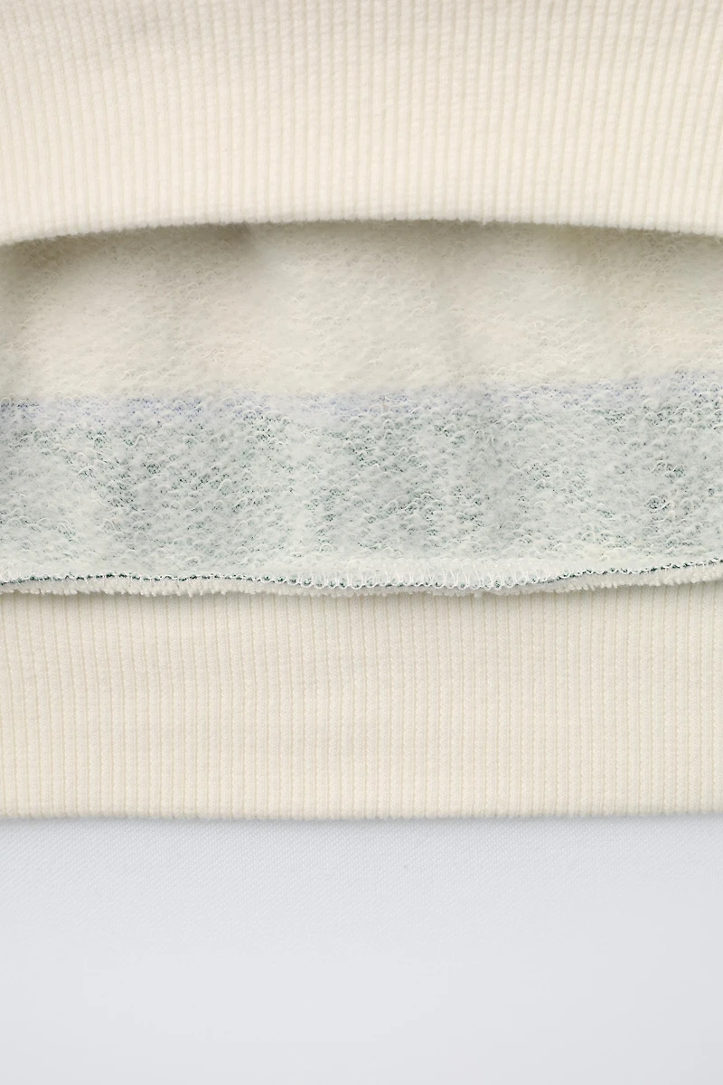 STRIPED PATCH SWEATSHIRT