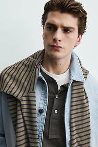 SURCHEMISE EN DENIM DÉLAVÉ