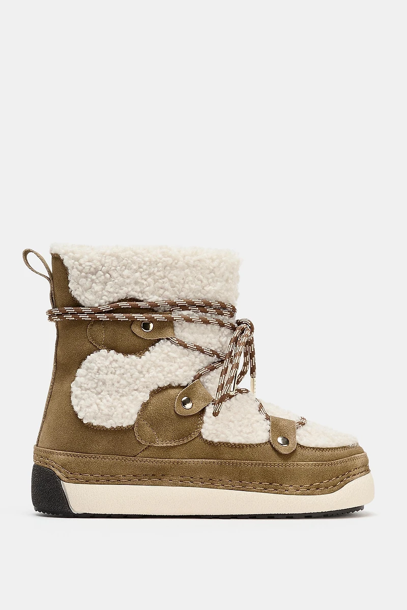 CONTRASTING ANKLE BOOTS SKI COLLECTION