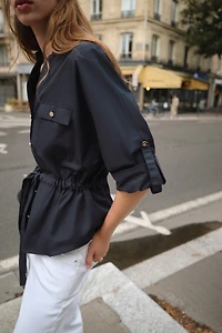 POPLIN SAFARI SHIRT
