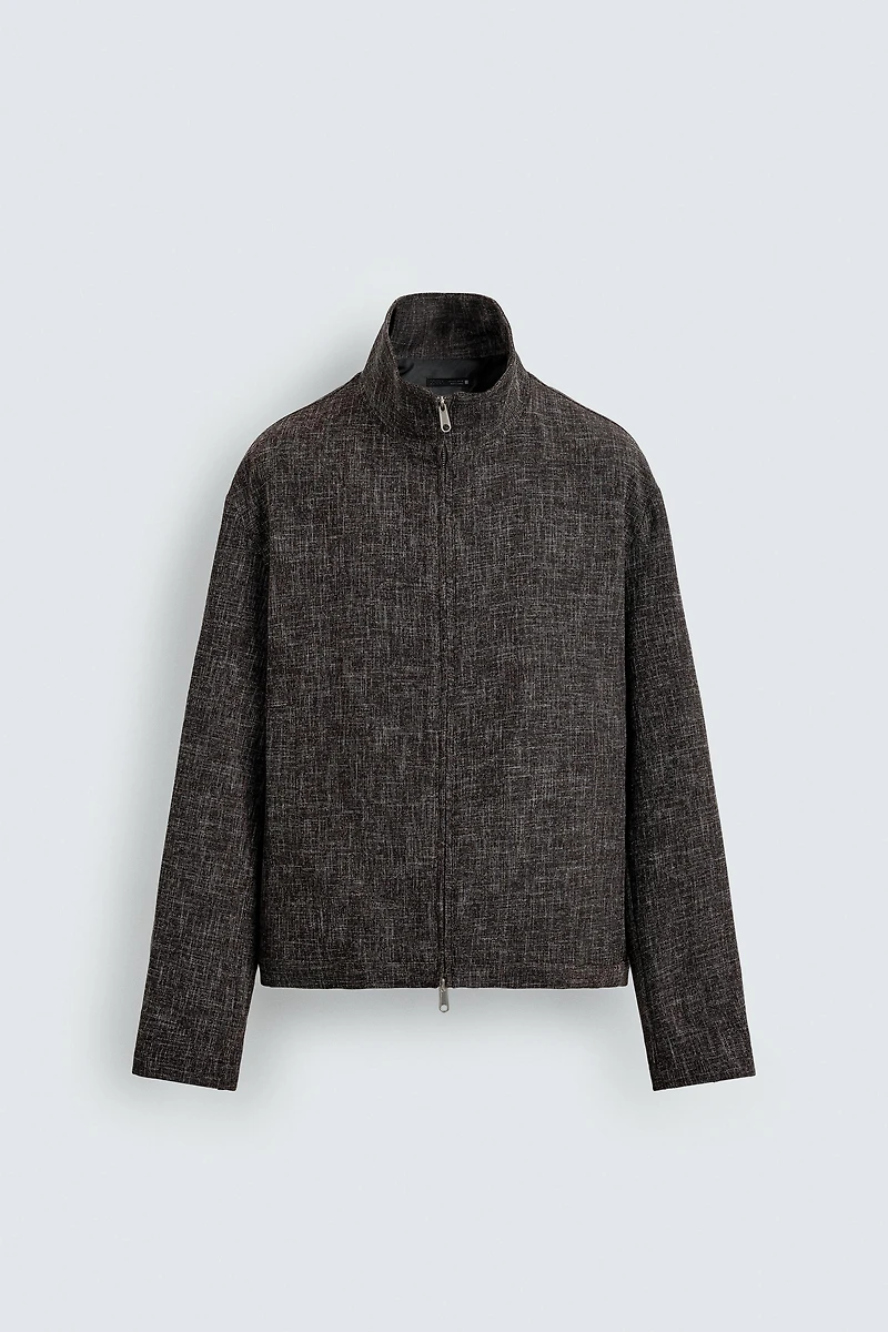 RELAXED FIT TEXTURED OVERSHIRT
