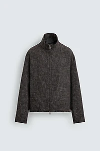RELAXED FIT TEXTURED OVERSHIRT