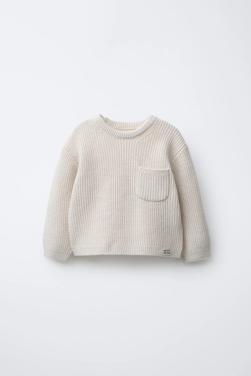 PURL KNIT POCKET JUMPER