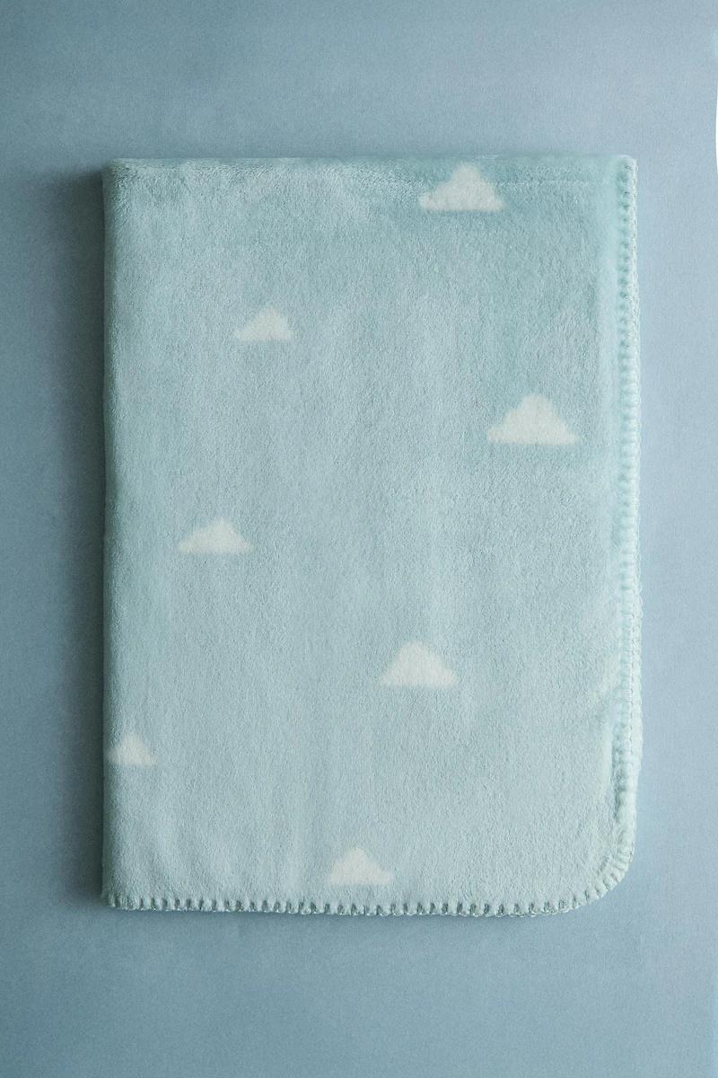 PLAID POLAIRE ENFANT NUAGES