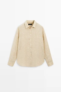 Chemise rayée 100 % lin