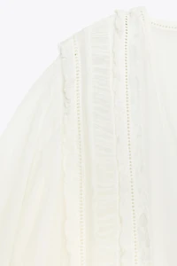 ZW COLLECTION ROMANTIC LADDER STITCH SHIRT
