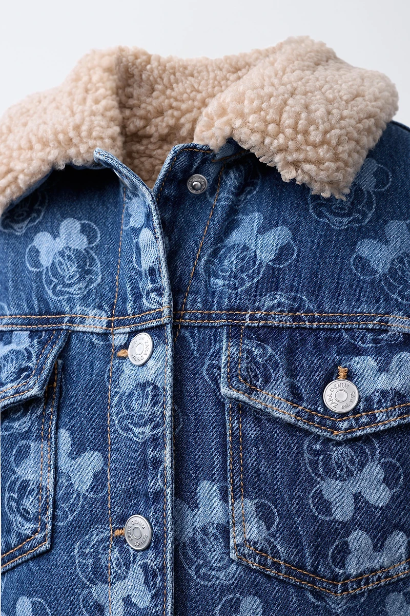 MINNIE MOUSE © DISNEY FLEECE TRIM DENIM JACKET