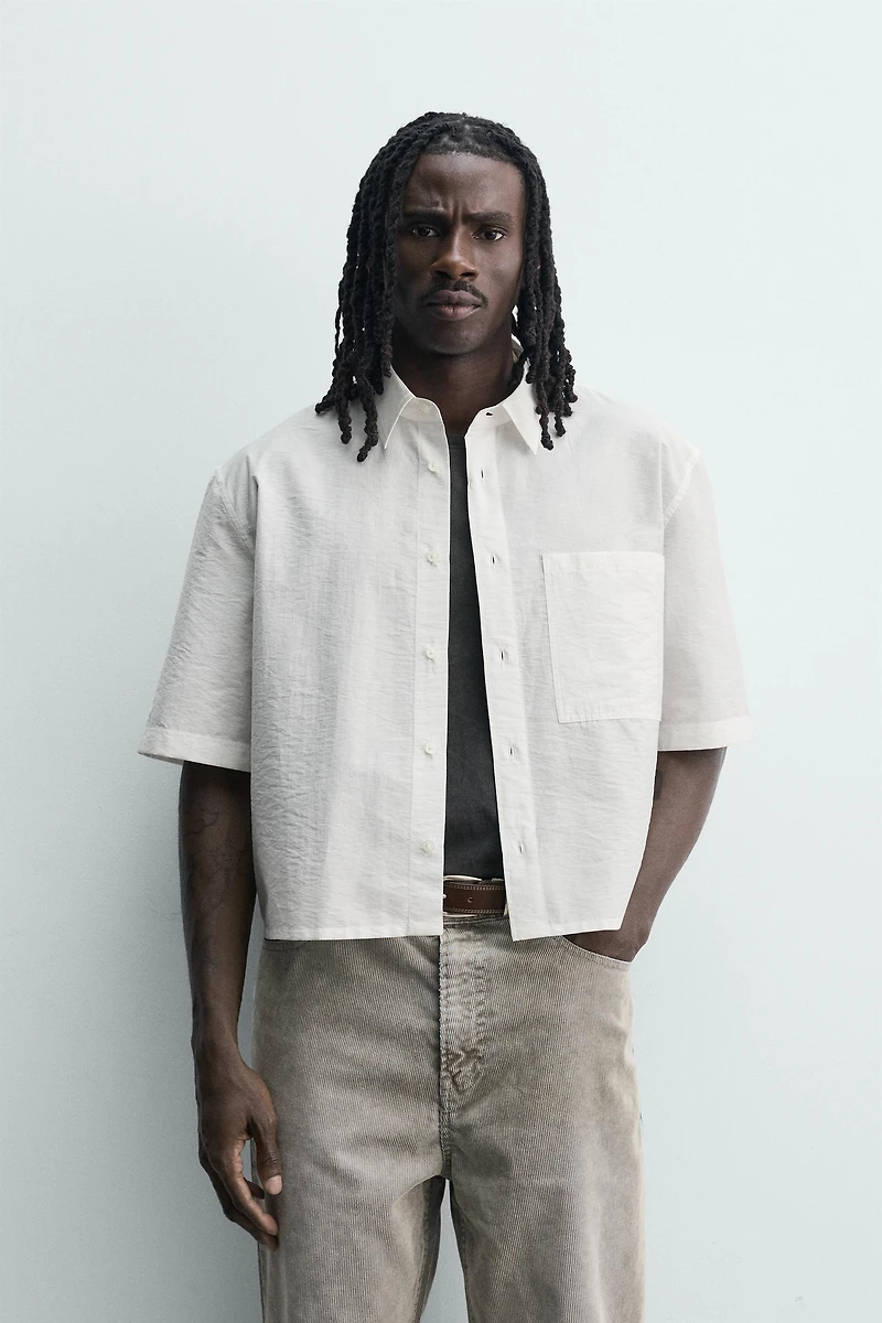 BOXY FIT POCKET SHIRT